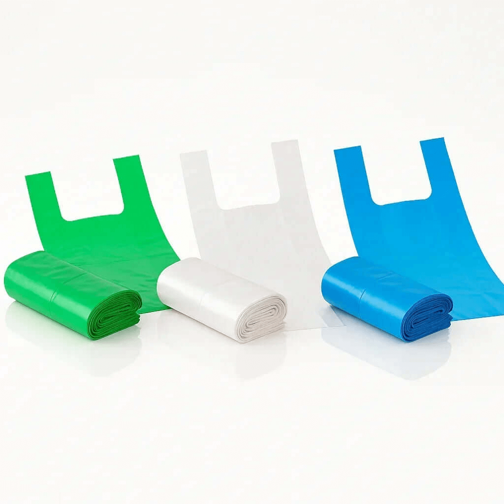 DELFI PRO ASA PEBD Saco Plastico Alça Branco Compras Embalagem 5Kg 30x40cm 40x50cm 50x55cm 60x70cm Empresas Supermercado