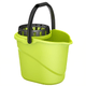 Balde Oval com Espremedor Ergo em verde com design ergonómico e prático, ideal para lavagem de pavimentos.