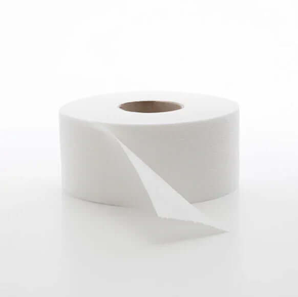 Papel Higiénico Jumbo 2F 75M Delfi Pro Low Cost - rolo branco com camada solta
