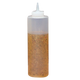 Garrafa Doseadora de Molhos com Aplicador cheia de molho, ideal para uso em cozinhas profissionais e serviços de conveniência.