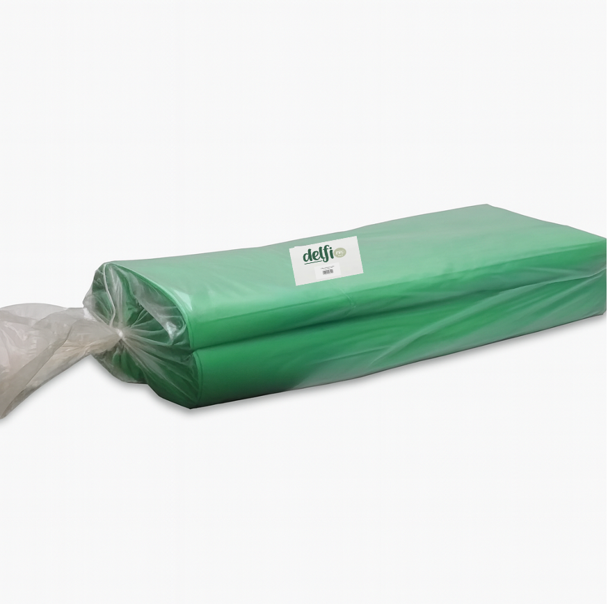 DELFI PRO SCI Saco Lixo Cor Verde Industrial 120 litros Reciclagem Ecoponto Empresas Separação Resíduos Profissional Embalagem 10Kg