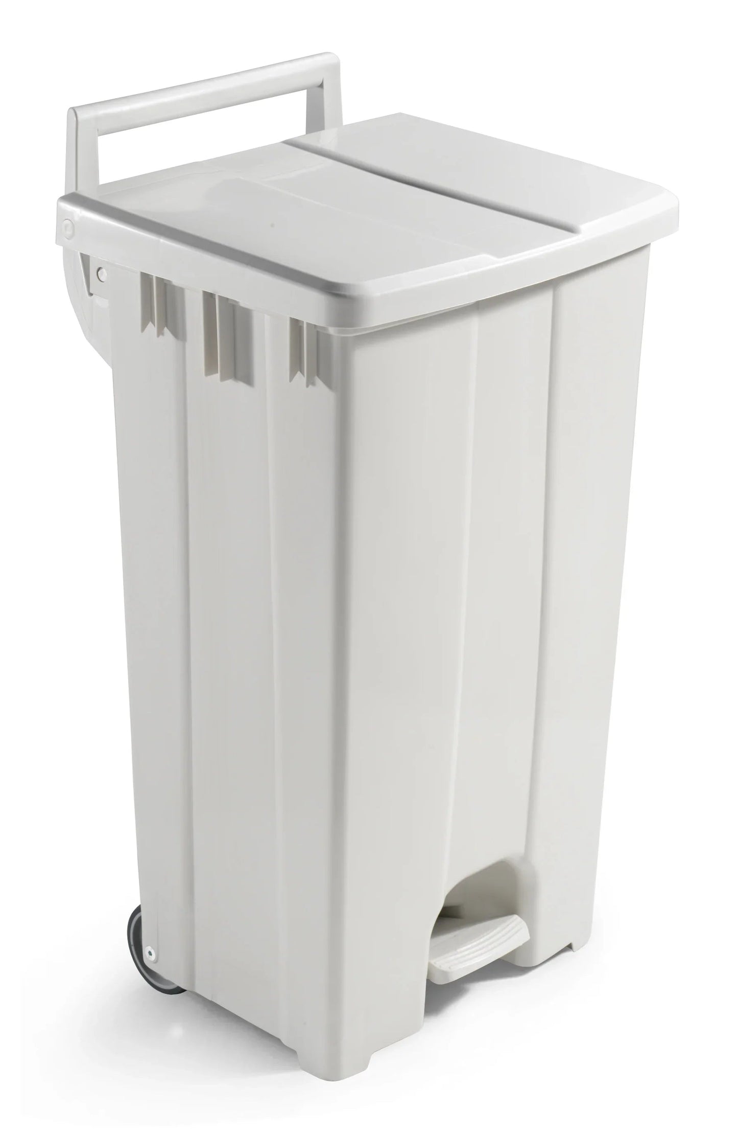 Contentor do Lixo Profissional com Rodas 90L em plástico robusto, ideal para uso intensivo em ambientes comerciais.