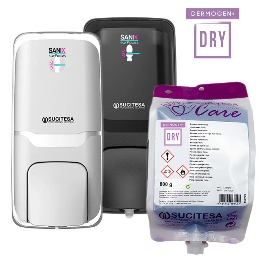 DERMOGEN DRY Liquido Desinfetante Mãos Hidroalcoolico Spray Concentrado 800ml Recarga Equipamentos TWIN