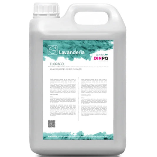 Garrafão de Branqueador da Roupa em Gel Clorado Profissional 5L da marca DINPQ CLORAGEL