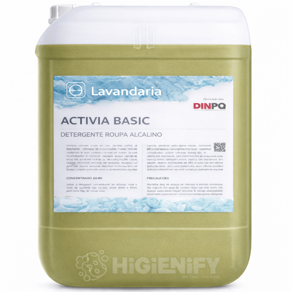 Garrafão de Detergente Líquido Alcalino Máquina Roupa Industrial 20L da marca DINPQ ACTIVIA BASIC