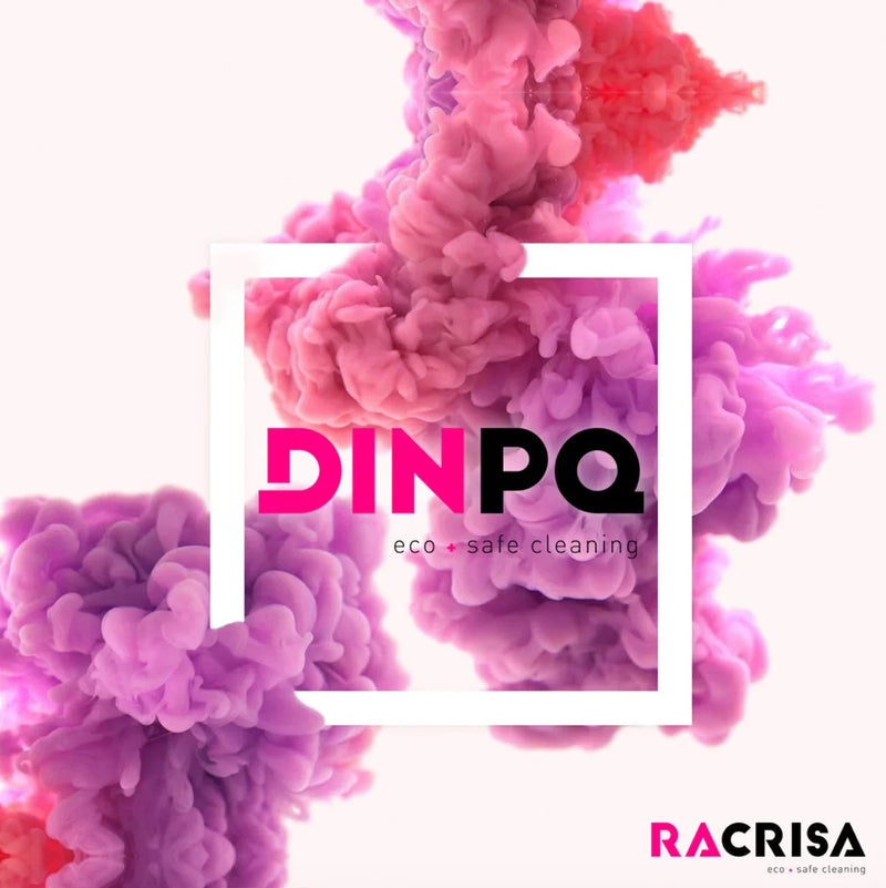 Logo Dinpq, representando cera hidrofugante profissional concentrada e produtos de limpeza eco e seguros.