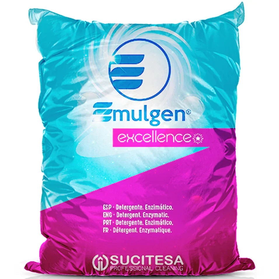 Saco de Detergente em Pó Enzimático Máquina Roupa Profissional 20Kg da marca EMULGEN EXCELLENCE da SUCITESA