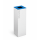 Ecoponto Metálico Individual com Tampa Azul | Lixeira para papel e cartão em aço com pintura epóxi.