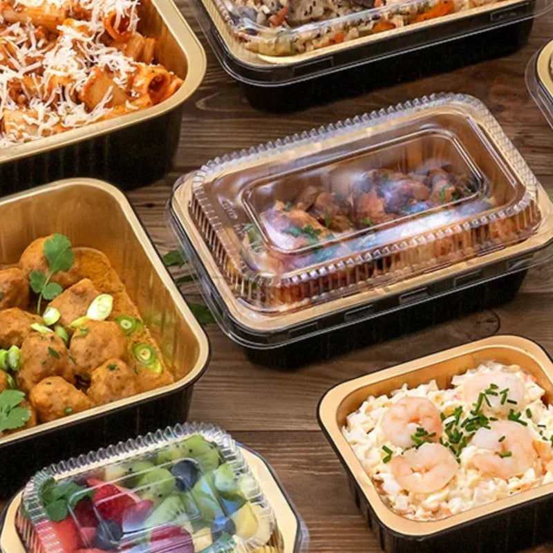 GDP ALUXE Forma de Aluminio Embalagem Take Away Luxo Dourada Lacada Restaurantes Marisqueiras