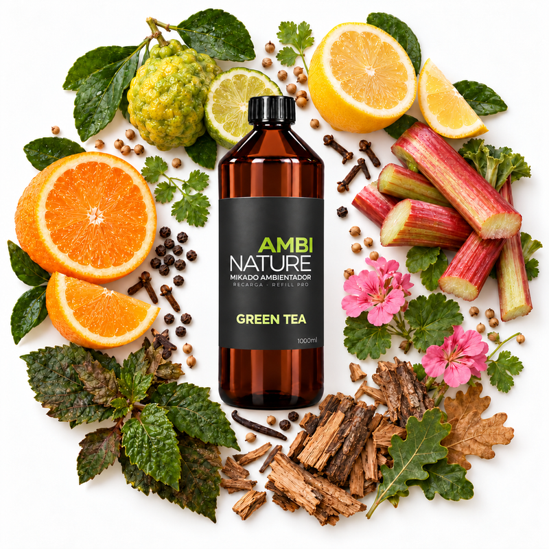 Ambientador Mikado Premium Recarga com essências naturais de frutas e ervas, 1000ml, AMBI NATURE