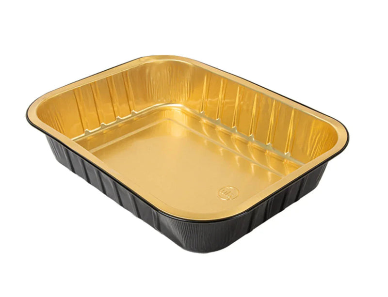 Embalagem Alumínio Retangular Lacada 1000ml Take Away Restaurante Marisqueira Luxo Michelin
