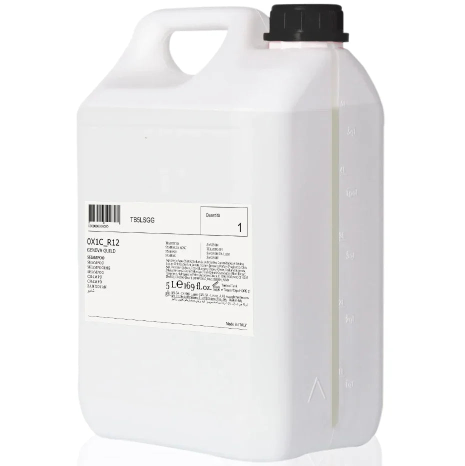 Champô para Cabelo Geneva Guild 5L embalagem de recarga, cosmético com extratos naturais.