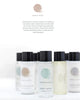 Imagem de produtos de higiene Geneva Guild, incluindo sabonete e hidratante em frascos pequenos, para hotelaria