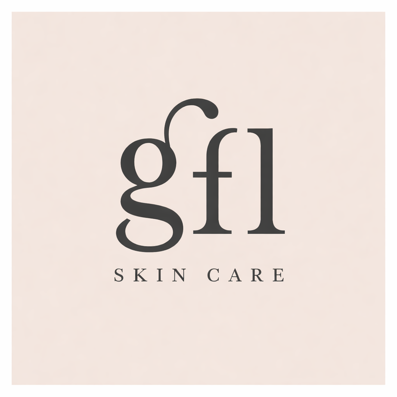 Logo da gfl Skin Care, representando produtos de cuidados com a pele.