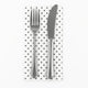 Guardanapos de Mesa Brancos Deco Dobrados 1-6 PPP 30x40cm com talheres em cima