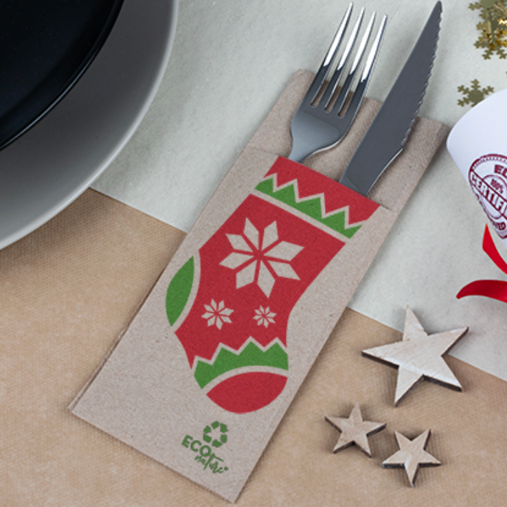 Guardanapo Mesa Kanguru Dobrado 32x40cm Decoração Natal Restaurante Eventos Catering Festas Hotelaria Empresas