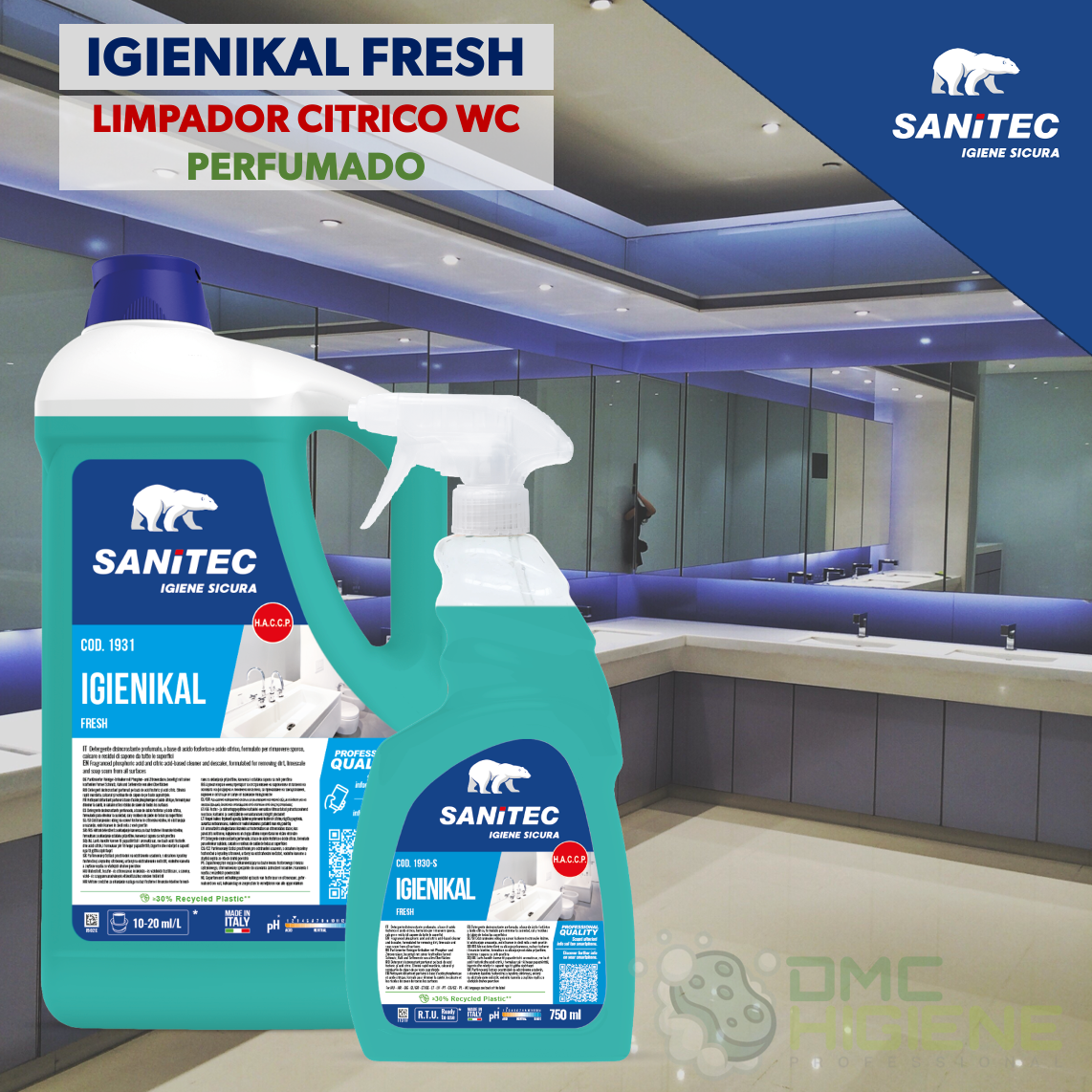 Sanitec Igienikal Fresh | Citrico Perfumado 5L | DMC Higiene