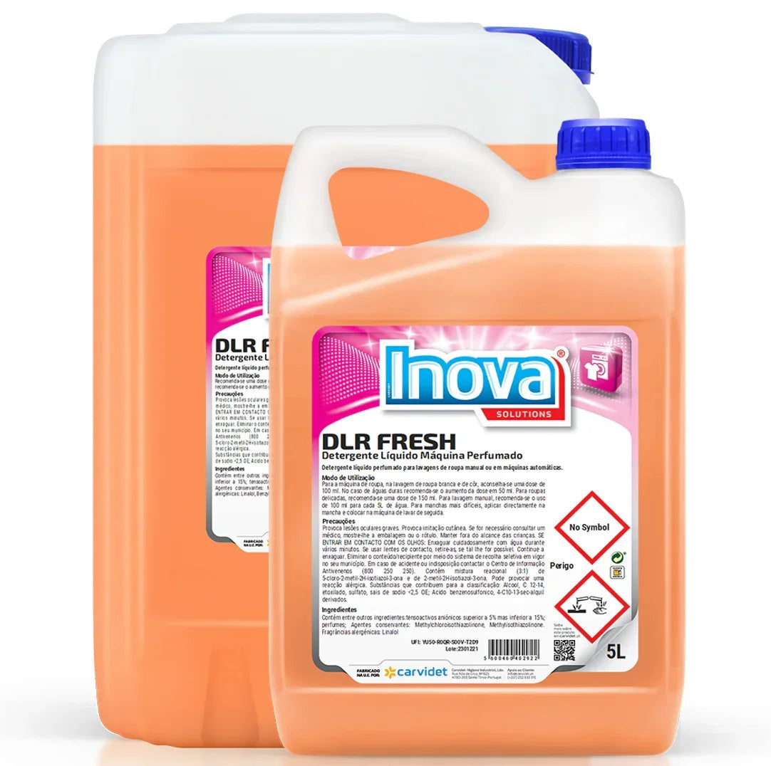 Detergente Líquido Máquina da Roupa Profissional 20 Litros e Outro de Detergente Líquido Máquina da Roupa Profissional 5 Litros