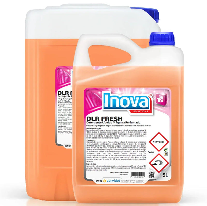 Detergente Líquido Máquina da Roupa Profissional 20 Litros e Outro de Detergente Líquido Máquina da Roupa Profissional 5 Litros