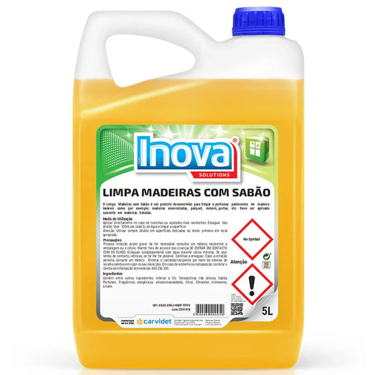 Detergente Pavimentos Madeira com Sabão 5 Litros Uso Profissional Garrafão Empresas