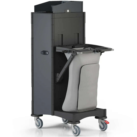 Carrinho Serviço Housekeeping IPC Brix Hotel Mini, robusto e funcional para o serviço de housekeeping em hotéis.