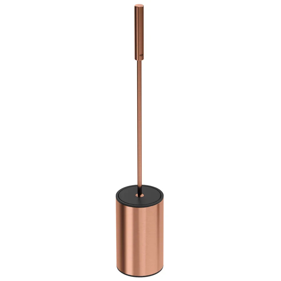 Conjunto Porta Piaçaba Inox Premium JNF em design elegante e moderno em cor cobre, ideal para espaços como hotéis e museus.