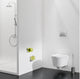 Conjunto Porta Piaçaba Inox Premium JNF em ambiente moderno de casa de banho de escritório