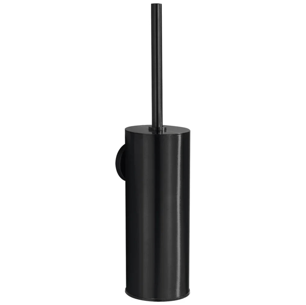 Conjunto Porta Piaçaba de Parede Inox Premium JNF com design moderno em preto para banheiros.