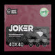 Guardanapos de Mesa Cores Folha Dupla PPP 40x40cm Joker embalagem em cor bordô com 2 camadas e logótipo FSC.