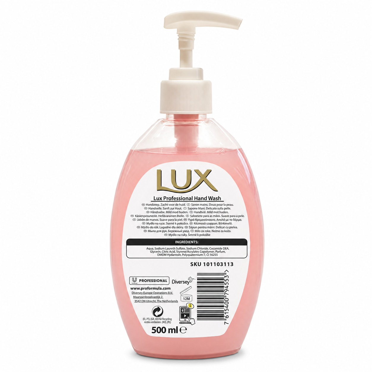 Sabonete das Mãos e Corpo Extra Cremoso 500ml em embalagem de 500ml, ideal para uso profissional e residencial.