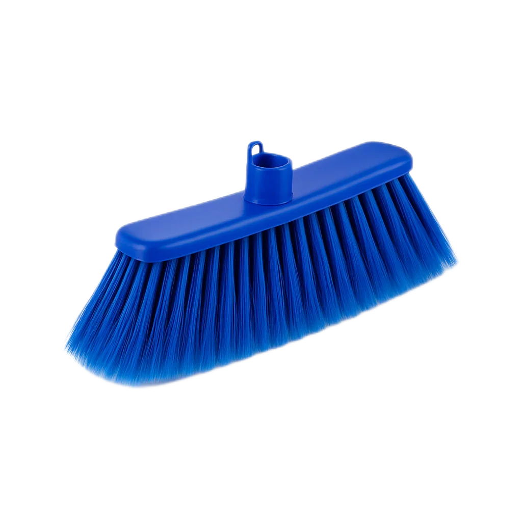 Vassoura Profissional Larga Despontada em Cores Azul