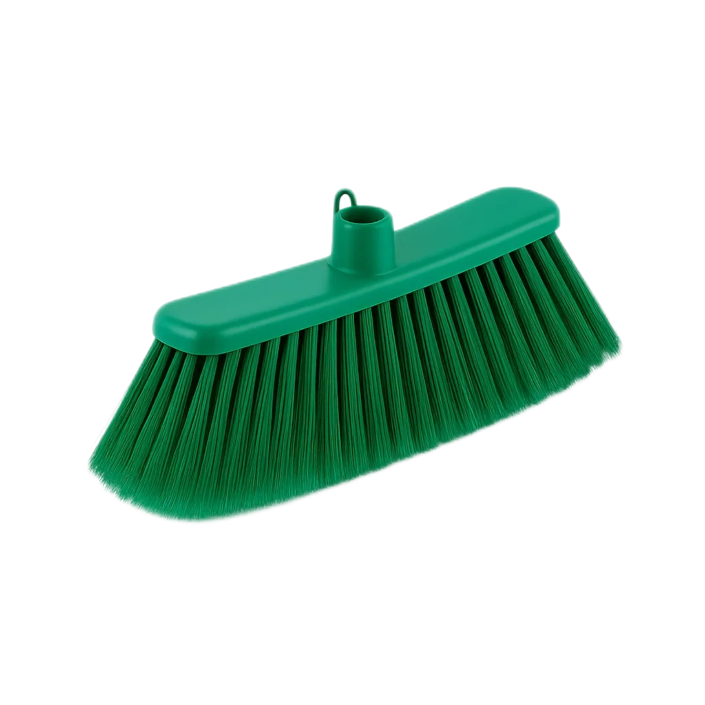 Vassoura Profissional Larga Despontada em Cores Verde