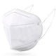 Máscara Proteção Descartável KN95 em branco, modelo FFP2, com elásticos para ajuste, pack de 50un.