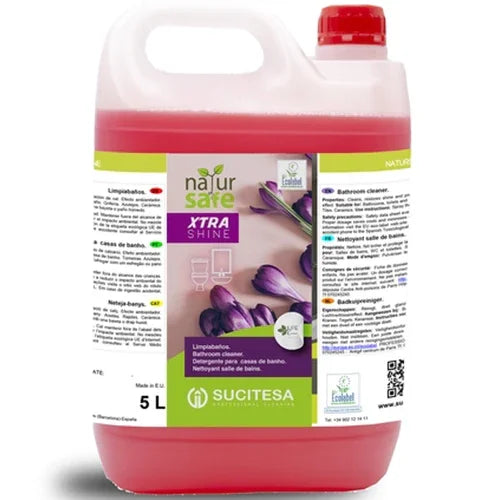 Garrafão de Detergente Limpador WC Cítrico Ecológico 5 Litros Profissional da marca NATURSAFE XTRA SHINE