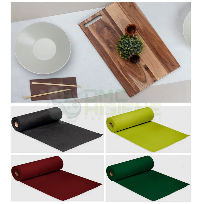 ROLO PAPEL TÊTE À TÊTE PRETO Toalhas de Mesa Papel Rolo Cores Tecido 48 Metros Pre Cortado
