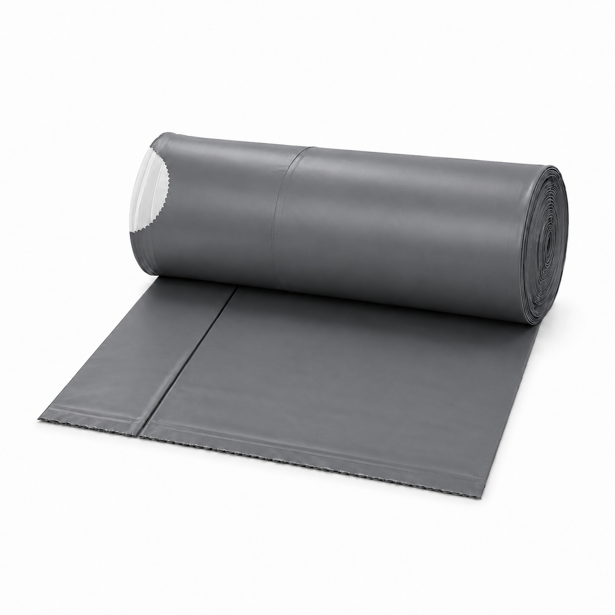 Sacos do Lixo Super Fortes com Fecho Fácil em Rolo 30L, cor cinza, embalados em rolo, ideal para uso profissional.