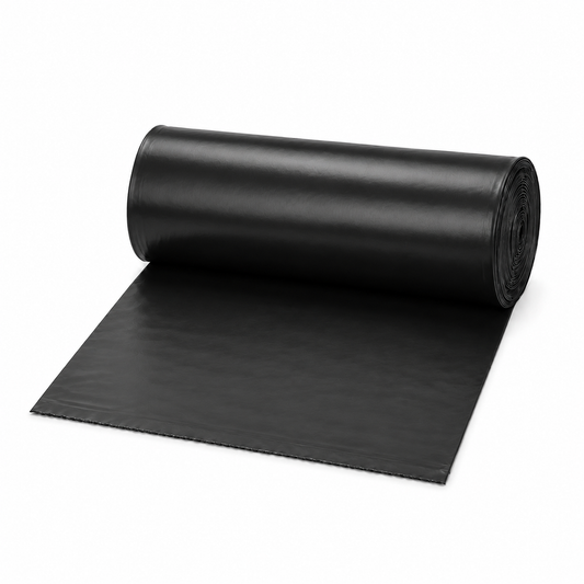 Sacos do Lixo Pretos Extra Fortes em Rolo 50L, ideal para utilização industrial e robustez excepcional.