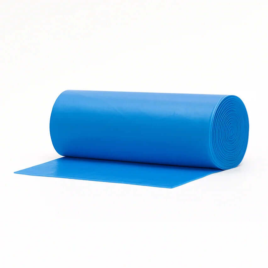 Sacos do Lixo Azuis em Rolo 50L, embalagem em rolo de 10 sacos resistentes e práticos para gestão de resíduos.