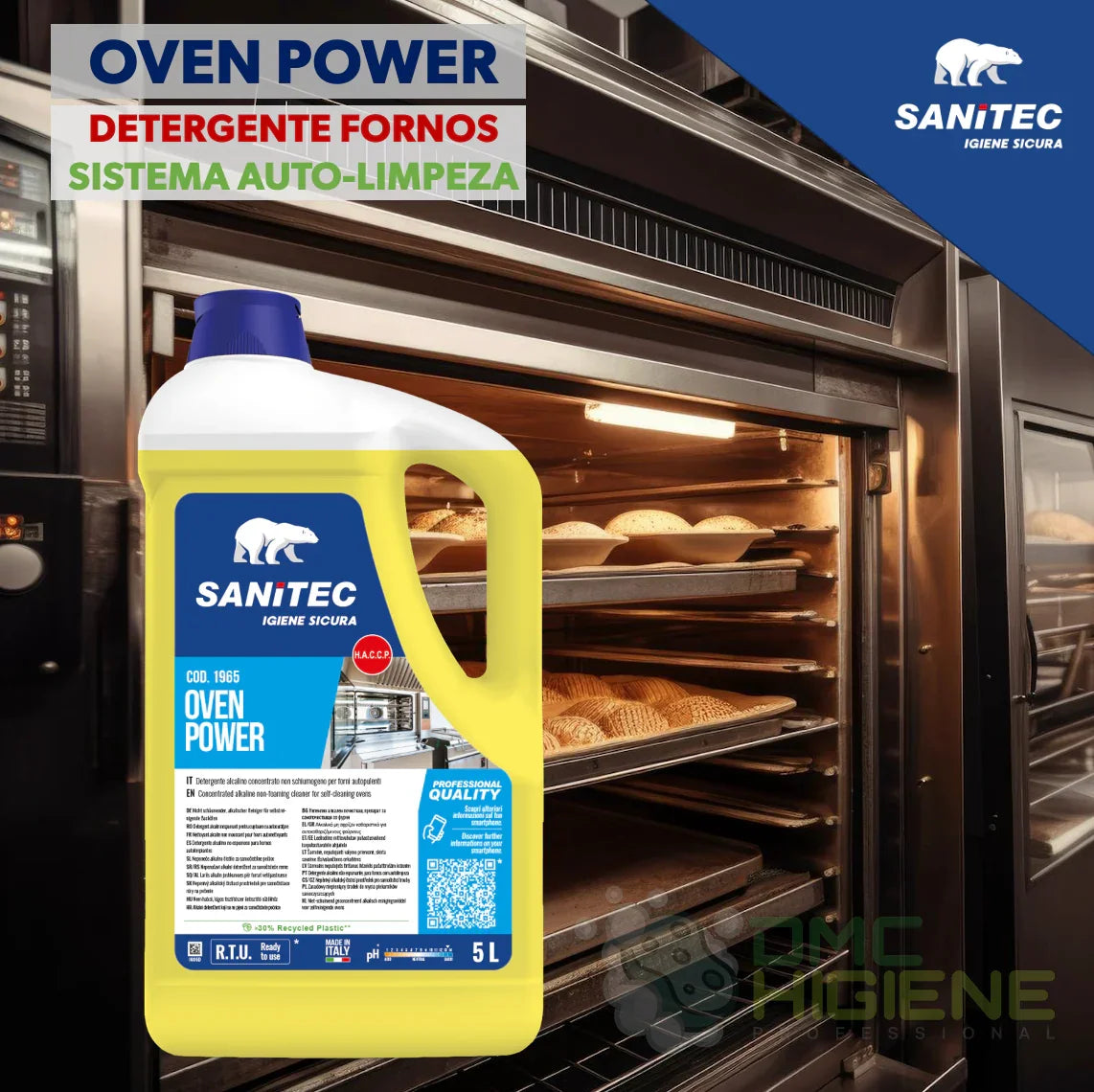imagem promocional de Desengordurante para Fornos com Auto Limpeza 5 Litros da marca SANITEC OVEN POWER
