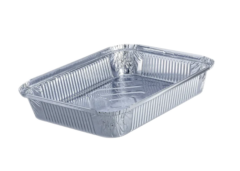 Embalagem Alumínio Retangular 980ml Take Away Forma Comida Restaurante Churrasqueira