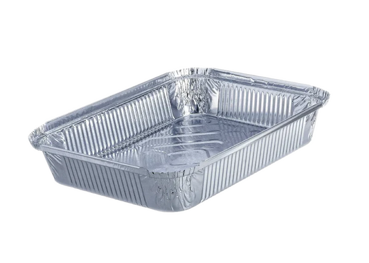 Embalagem Alumínio Retangular 980ml Take Away Forma Comida Restaurante Churrasqueira