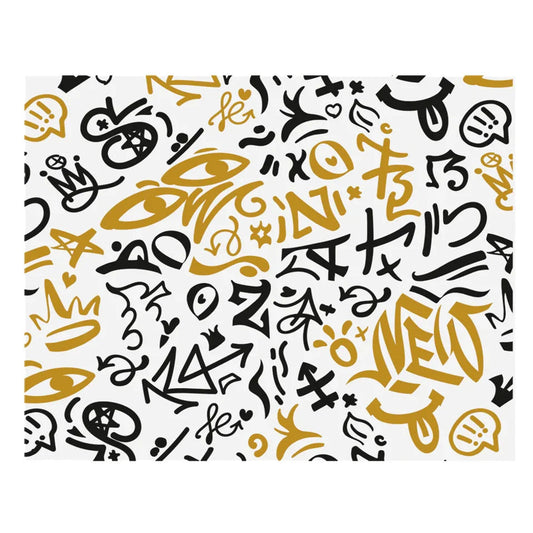 PAPEL FOLHA ANTI-GORDURA GRAFFITI 28x34 Impresso Decorado Oriental Fast Food Kebab Restaurante Take Away