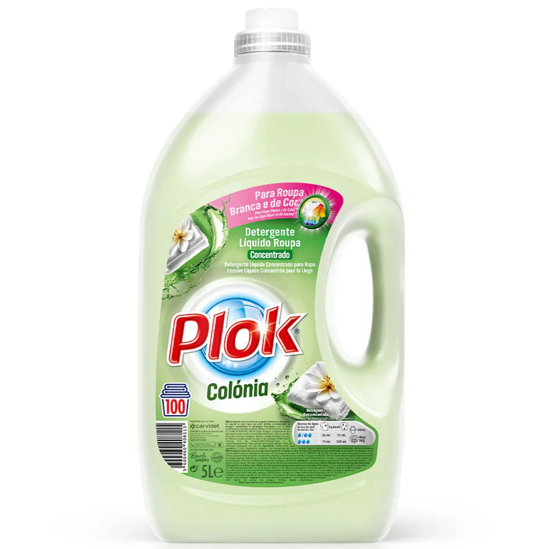 Garrafa de Detergente Perfumado para Máquina da Roupa 5L da marca PLOK Colónia