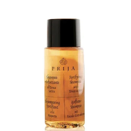 Champô Fortificante PRIJA 40ml com extratos de Eruca Sativa para brilho e textura do cabelo.