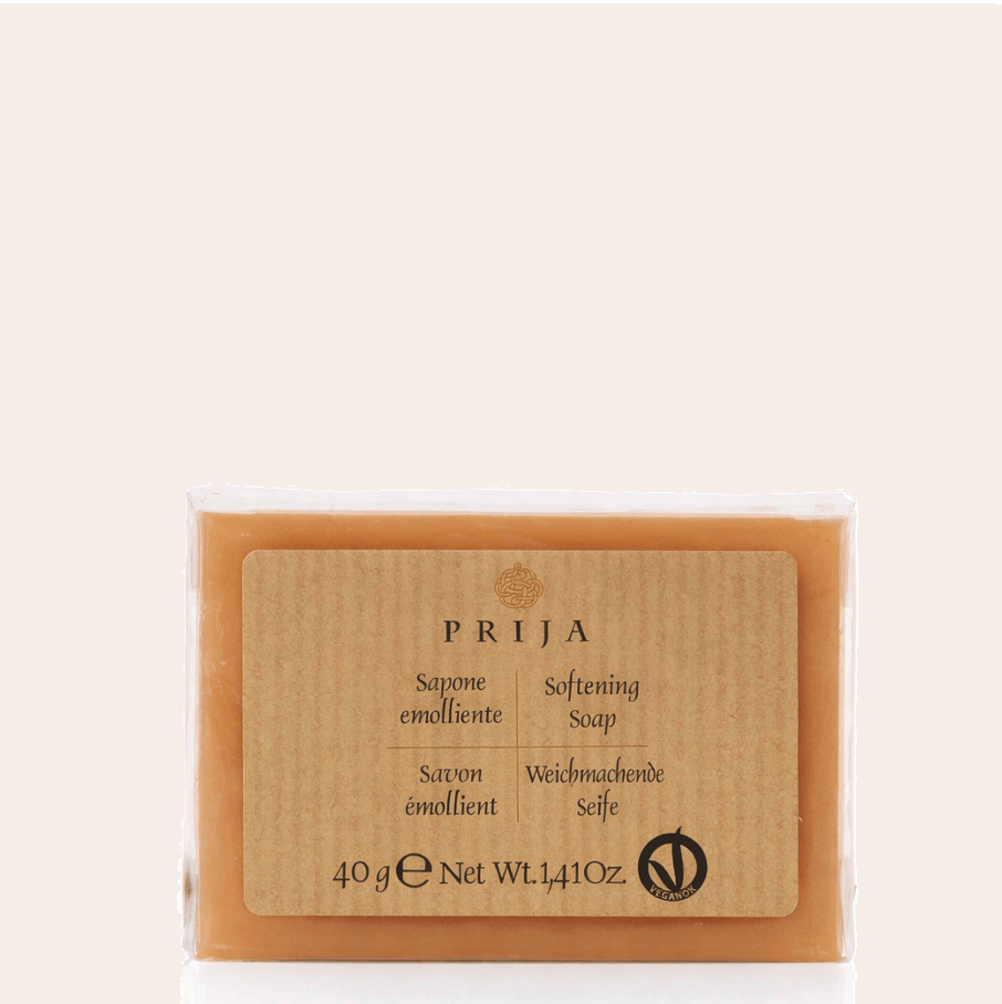 Sabonete Sólido PRIJA 40g em embalagem com rótulo claro e informações do produto, ideal para hotelaria.