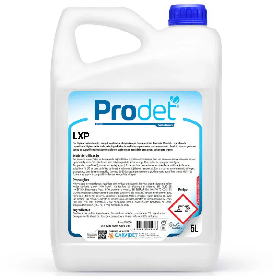 Garrafão de Lixívia Perfumada Profissional 5 Litros da marca PRODET LXP