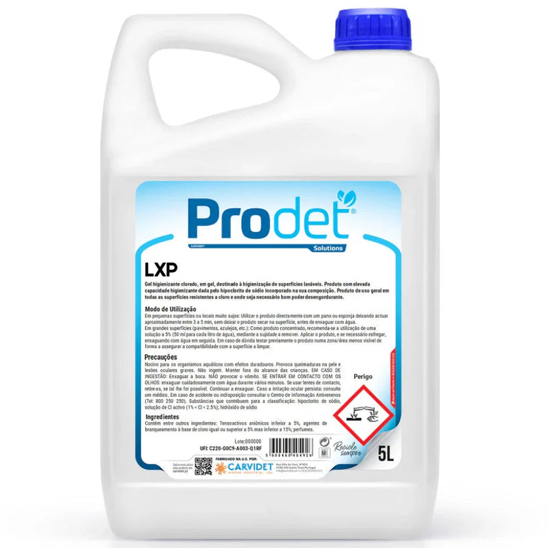 Garrafão de Lixívia Perfumada Profissional 5 Litros da marca PRODET LXP