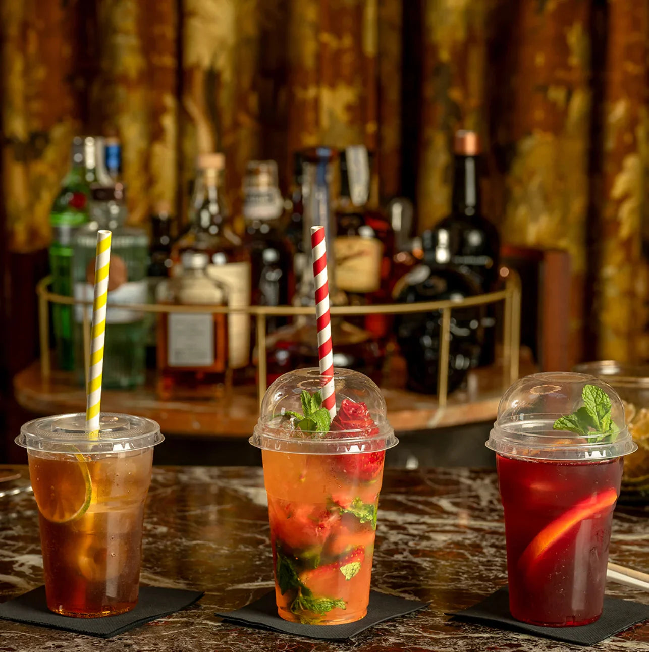 Palhinhas Papel Cartão Cores Individuais 20cm Descartáveis Ecológicas Restaurante Eventos Take Away Bar Bebidas