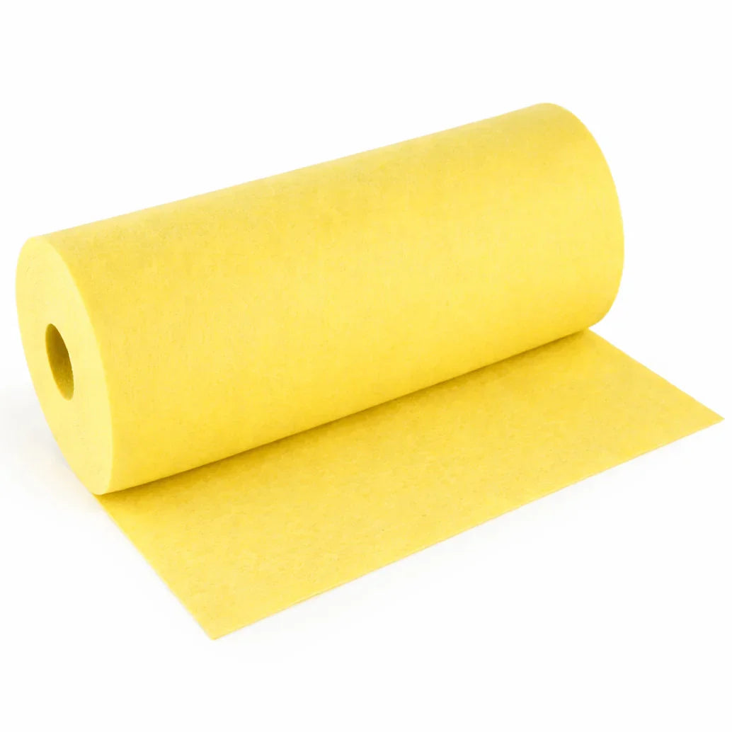 Pano Multiusos Sintético Rolo Pré-Cortado 14M Amarelo Limpezas Profissionais Empresas