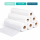 Rolo de Papel Marquesa TNT Extra Soft 60cm x 80M em caixa com 6 rolos, material spunbond branco e macio para uso em clinicas